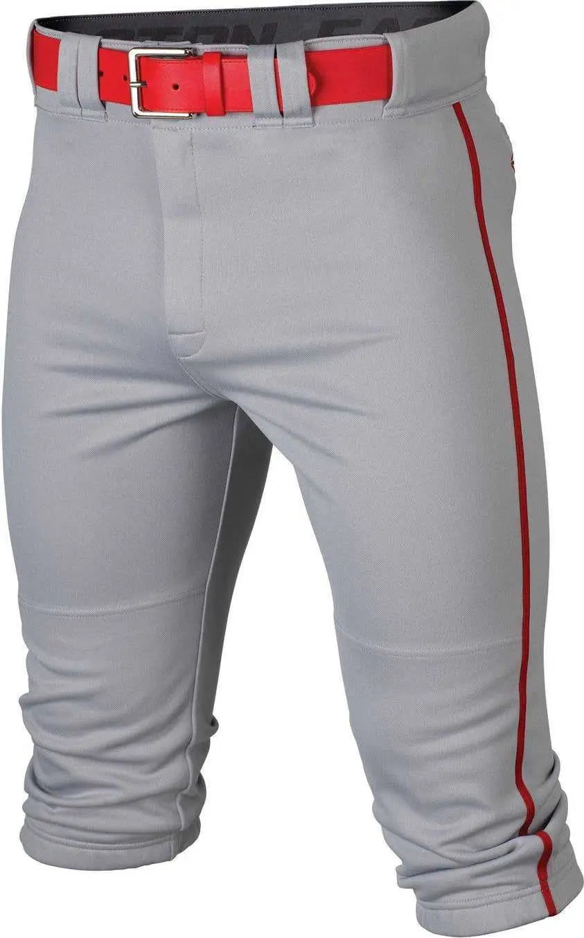 Easton Rival+ Piped Youth Knicker Baseball Pant - Gray Red