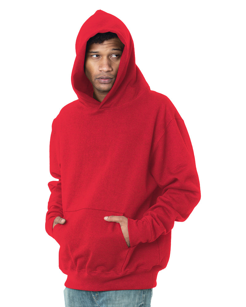 Bayside 4000B USA-Made Super Heavy Oversized Hooded Sweatshirt - 4000 - Red