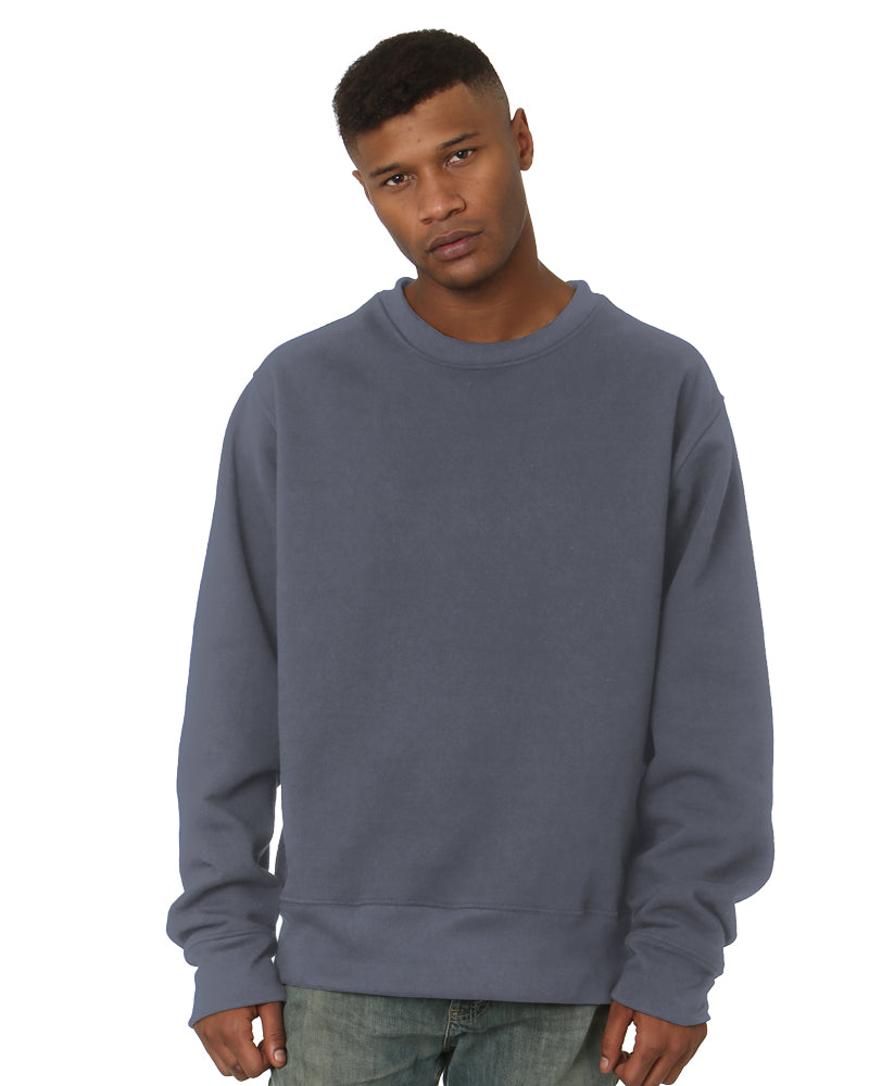 Bayside 4025 USA-Made Super Heavy Oversized Crewneck Sweatshirt - Dark Grey
