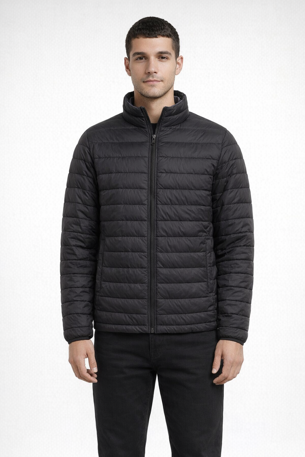 Black MEN'S PACKABLE PILLOW PUFFER