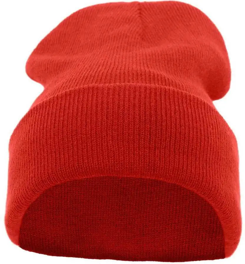 Pacific Headwear 621k Knit Cuff Beanie - Red - 7’’ - 7 7/8’’
