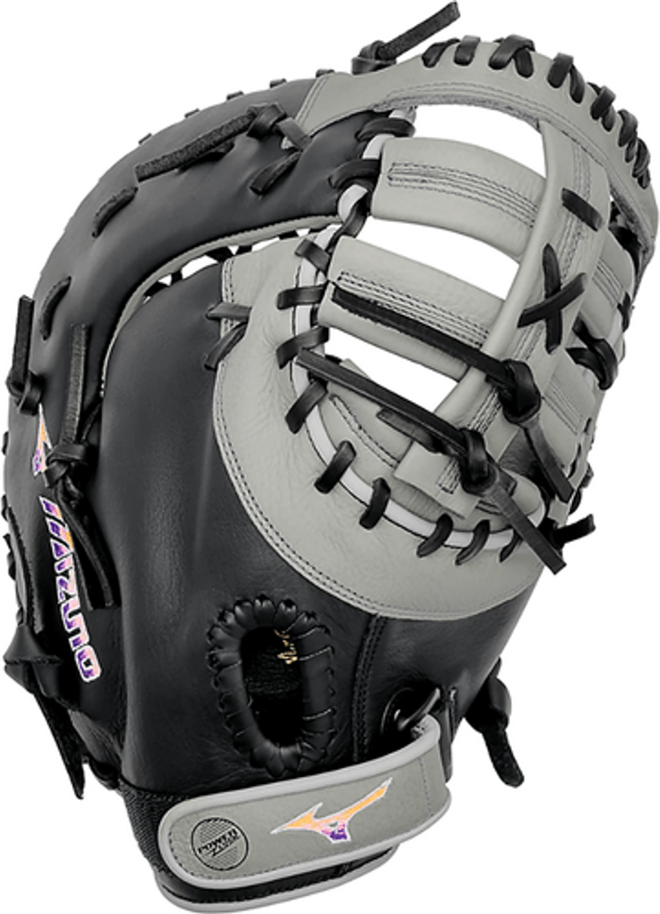 Mizuno GXF90F5 Franchise Fastpitch First Base Mitt Fastpitch Glove 12.50" - Gray-Black - HIT a Doubloe