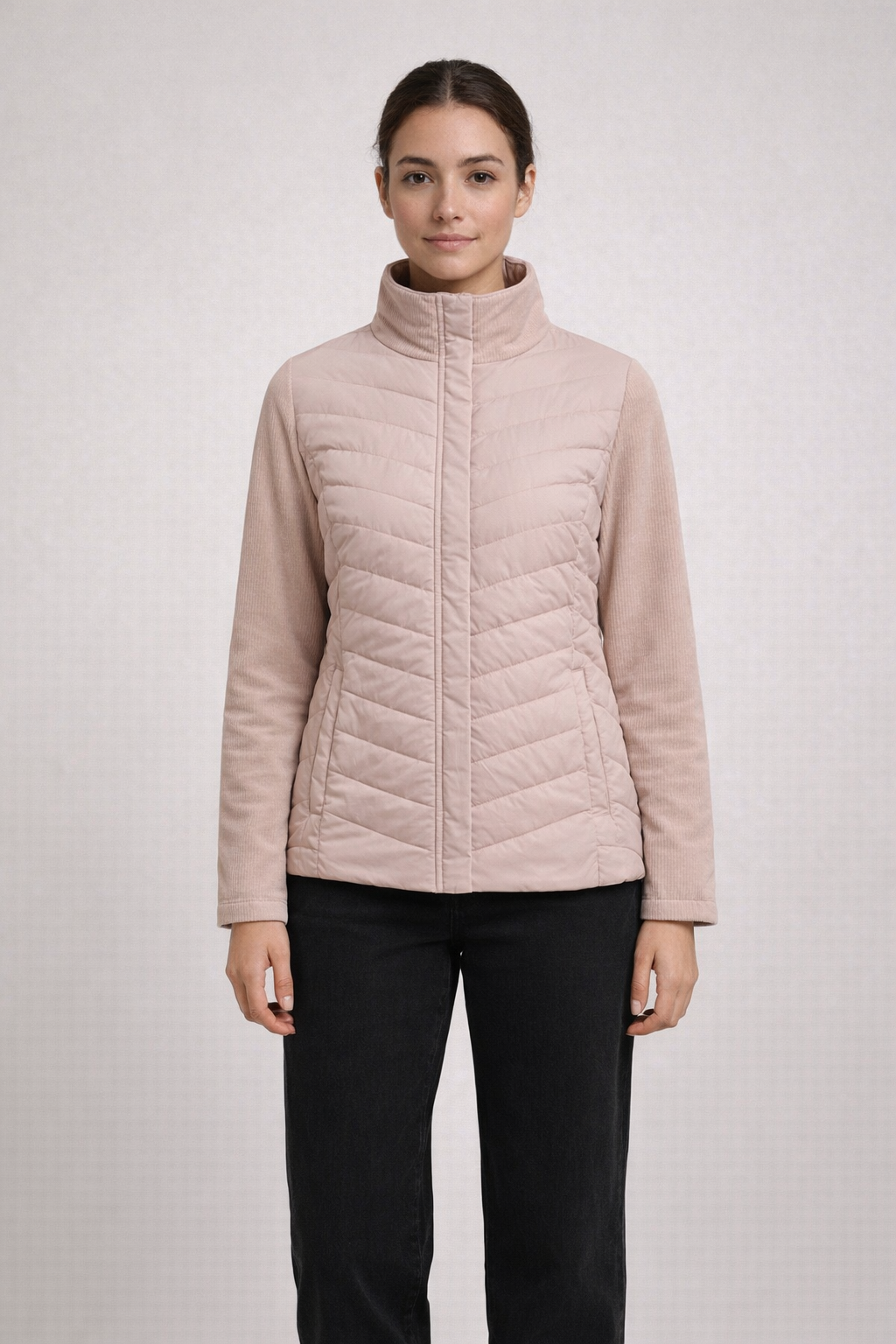 Taupe WEATHERPROOF WOMEN'S MIXED MEDIA JACKET