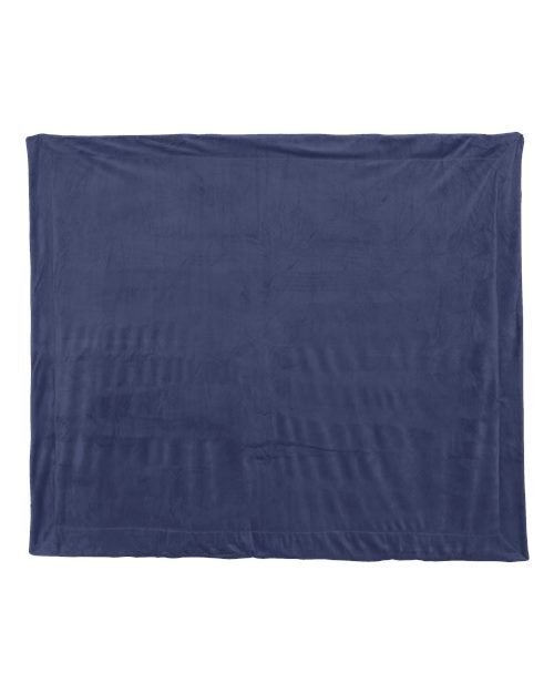 Alpine Fleece 8712 Micro Mink Sherpa Blanket - Navy