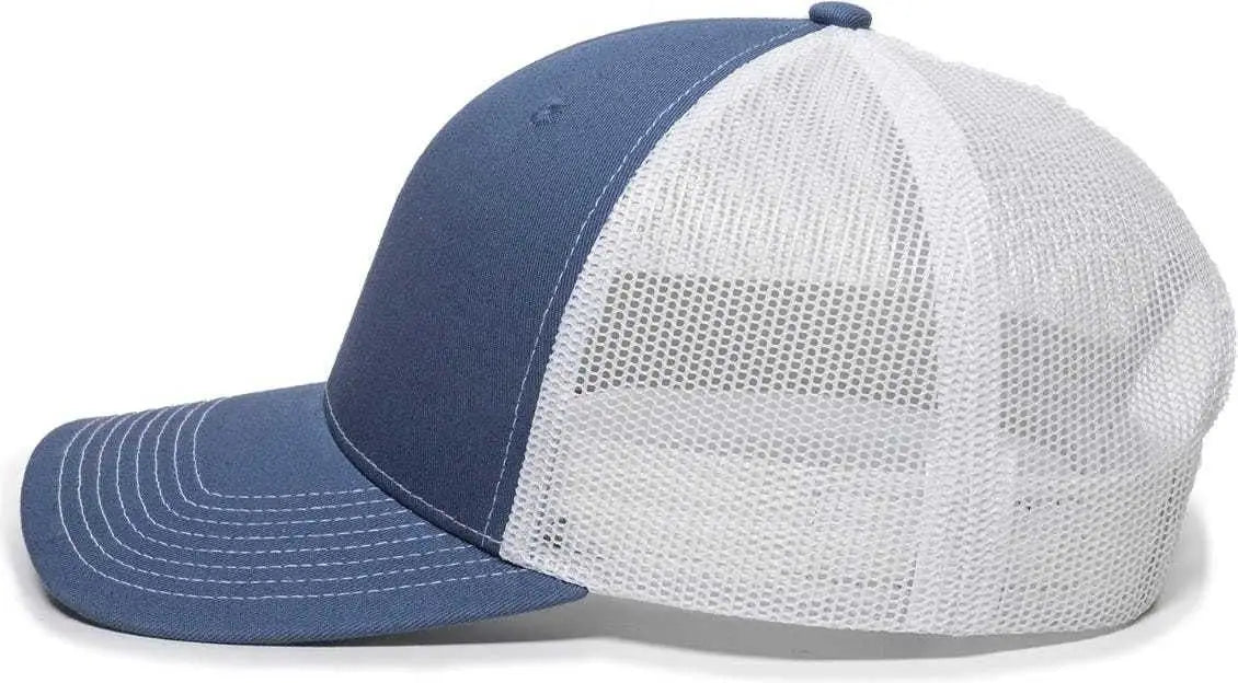 Oc Sports Oc771 Adjustable Mesh Back Cap - Slate White - Navy / 6 7/8’’ - 7 1/2’’