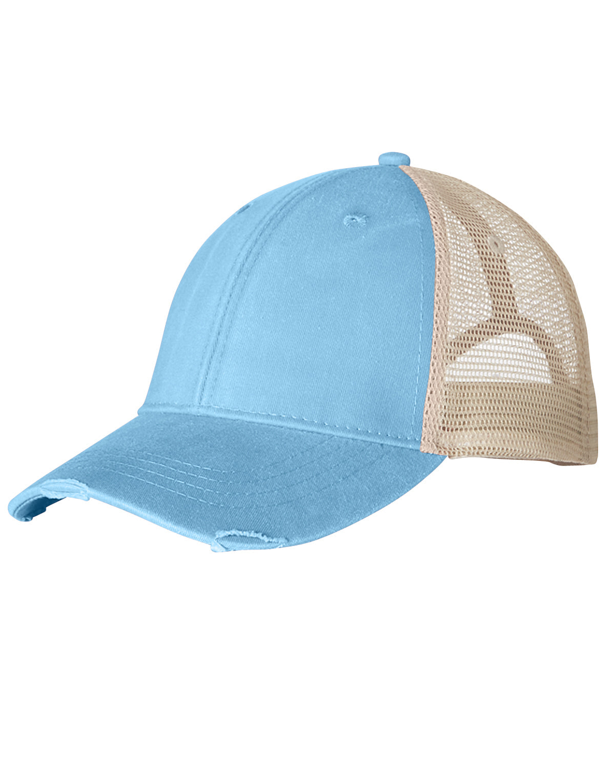 Adams Headwear OL102 Ollie Distressed Cap - Baby Blue  Tan
