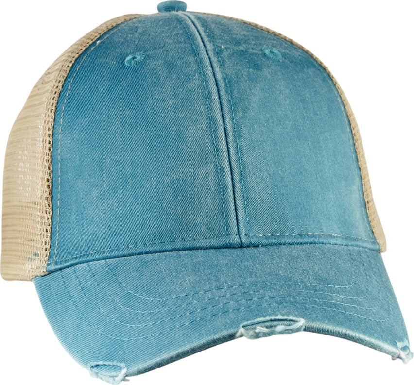 Adams Headwear OL102 Ollie Distressed Cap - Teal  Tan