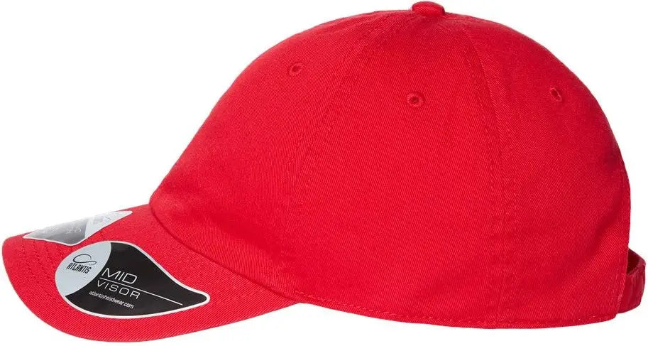 Atlantis Headwear Fraser Sustainable Dad Hat - Red - one Size Fits Most