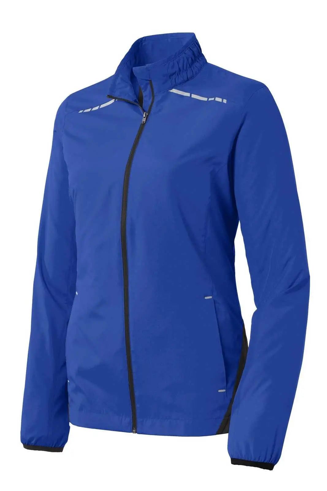 Port Authority L345 Ladies Zephyr Reflective Hit Full-zip Jacket - True Royal Deep Black