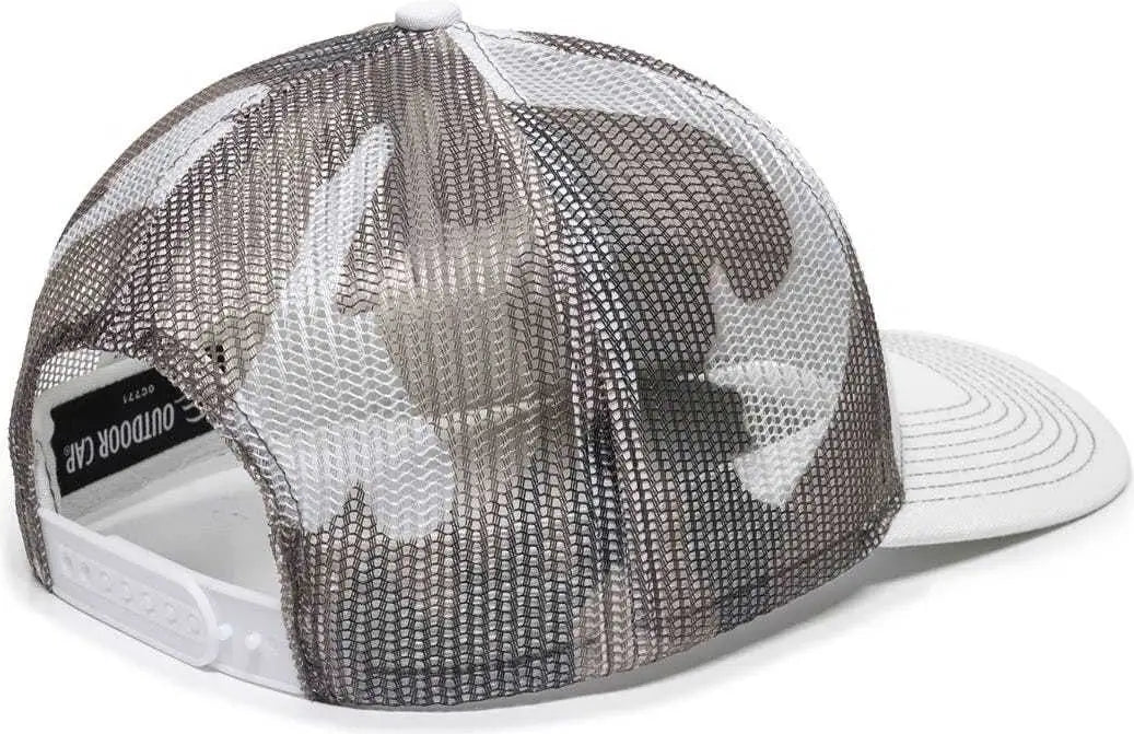 Oc Sports Oc771 Adjustable Mesh Back Cap - White Gray Generic Camo - 6 7/8’’ - 7 1/2’’