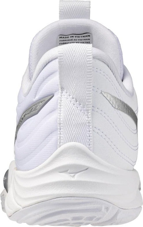 Mizuno Wave Momentum 4 Elite Women's Volleyball Shoe - White Silver