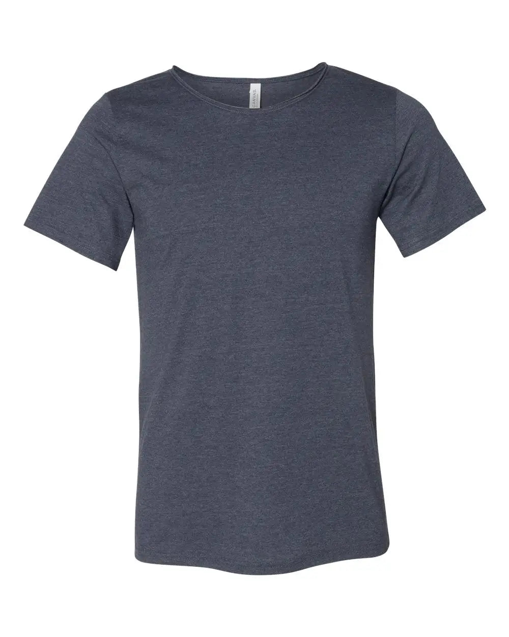 Bella + Canvas 3014c Raw Neck Tee - 3014 - Heather Navy - Adult s