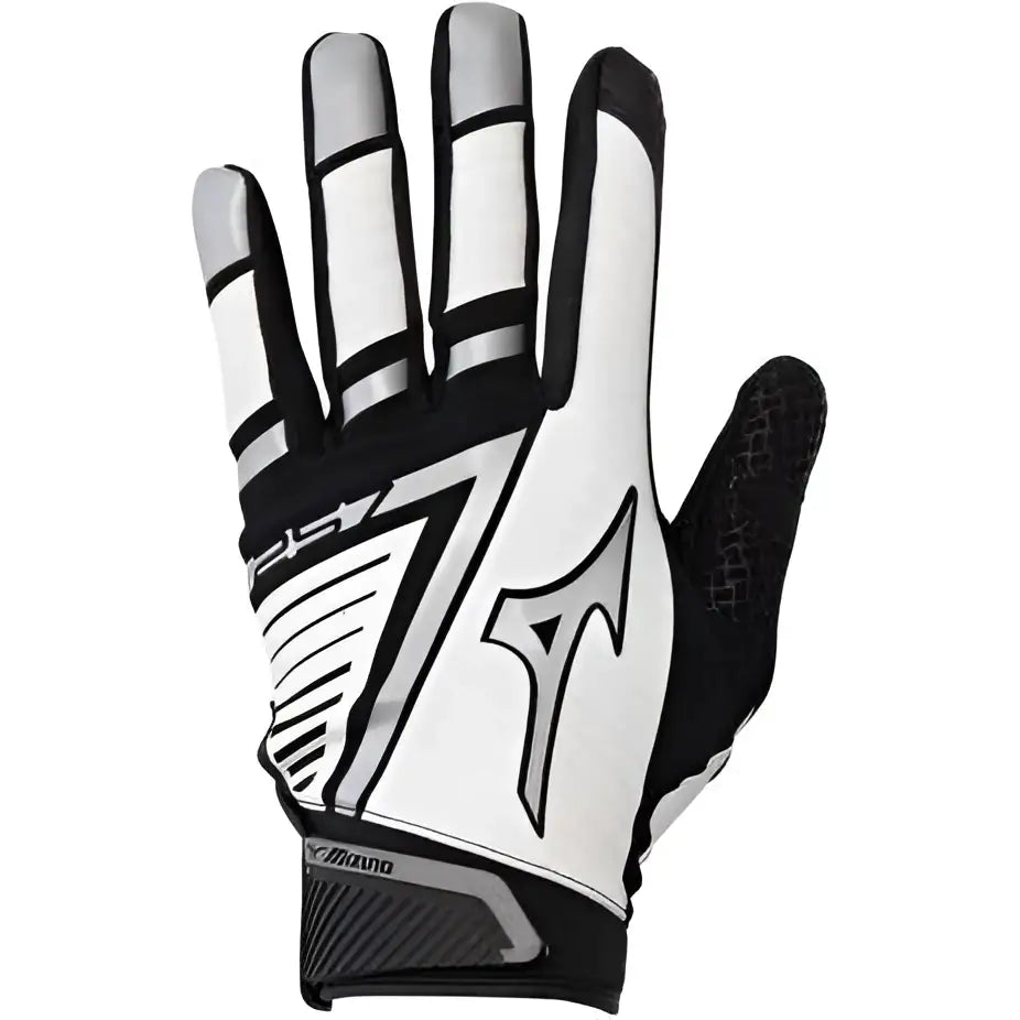 Mizuno F-257 Women’s Softball Batting Gloves - White Black