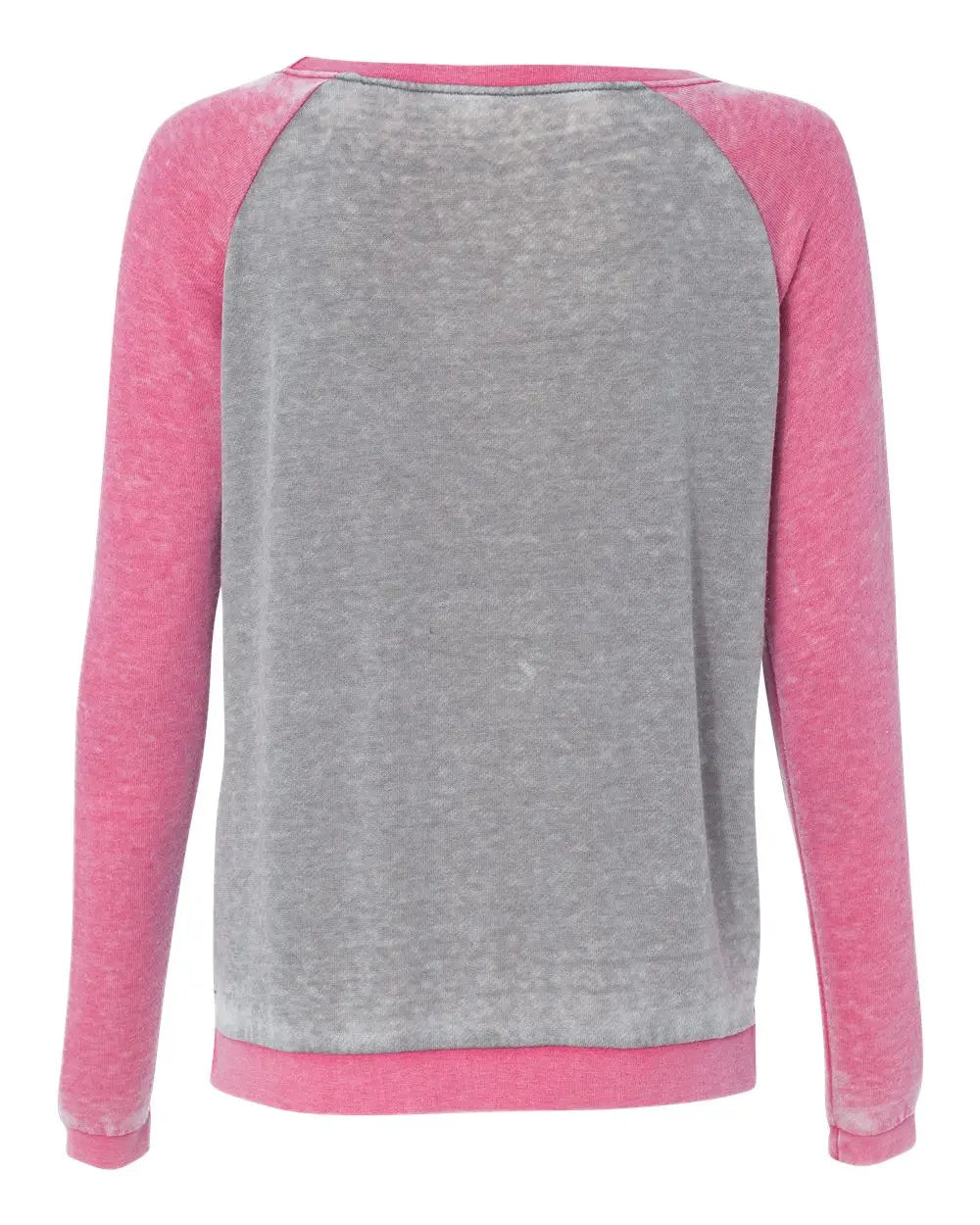 J. America 8927 Women’s Zen Fleece Raglan Sweatshirt - Cement Wildberry