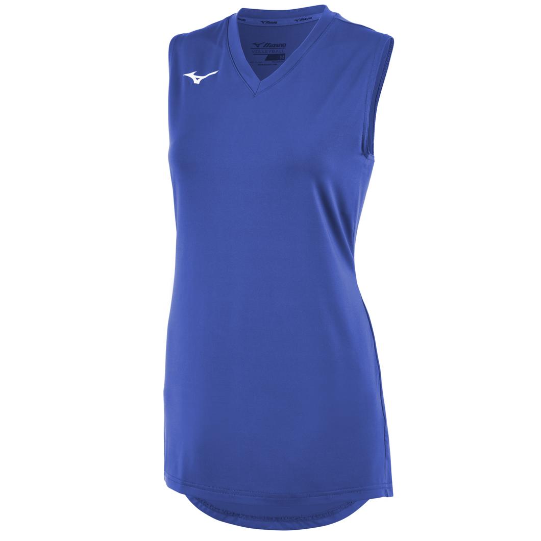 Mizuno Women's Sleeveless V-Neck Volleyball Jersey - Royal