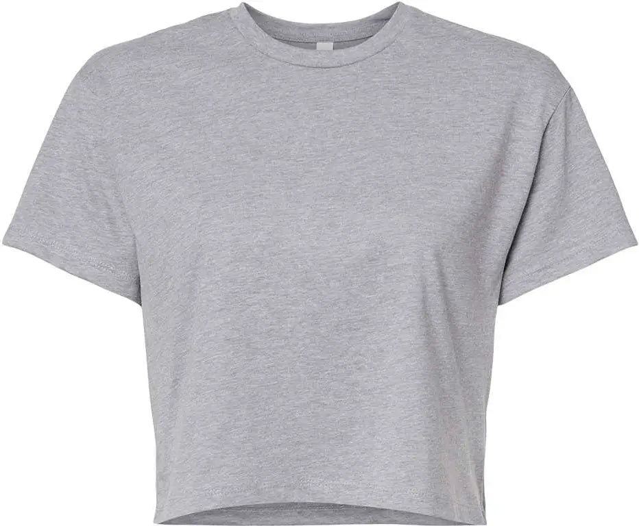 Next Level 1580 Women’s Ideal Crop Tee - Heather Gray - Ladies Xs