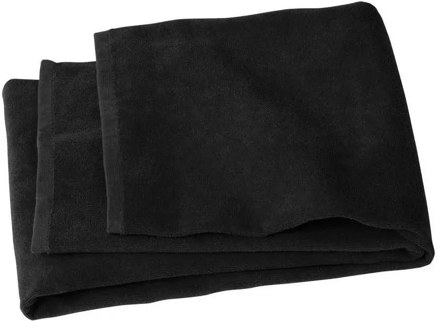 Port Authority Pt44 Value Beach Towel - Black - one Size Fits Most