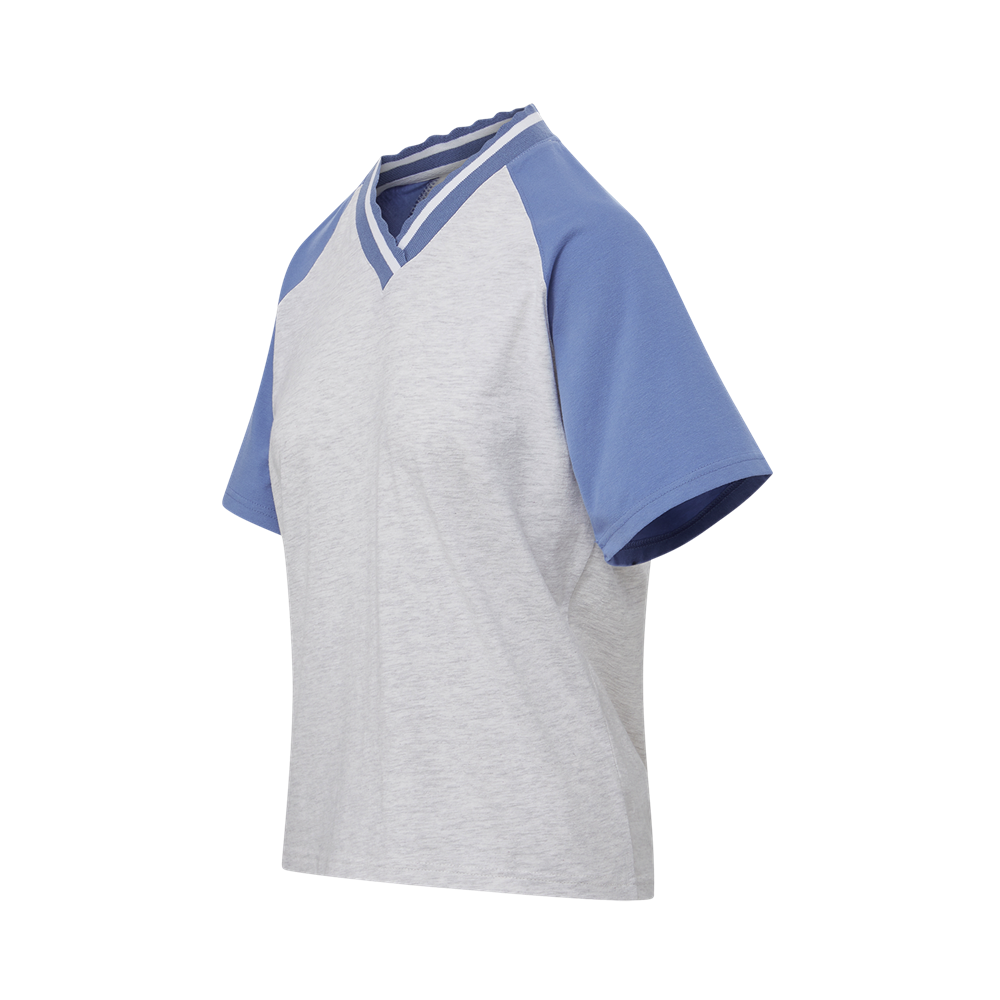 MV Sport W25400 Jewell Team Tee - Iris/Ash - Front