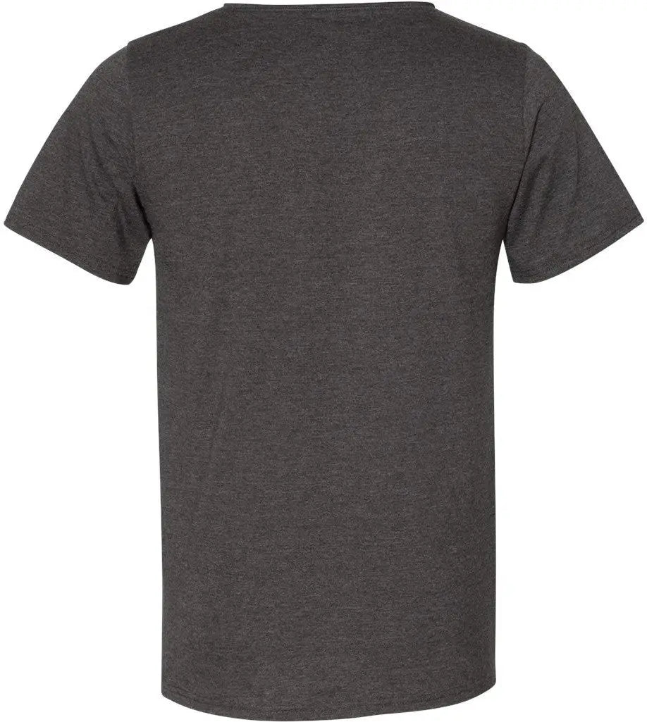 Bella + Canvas 3014c Raw Neck Tee - 3014 - Dark Gray Heather - Adult s