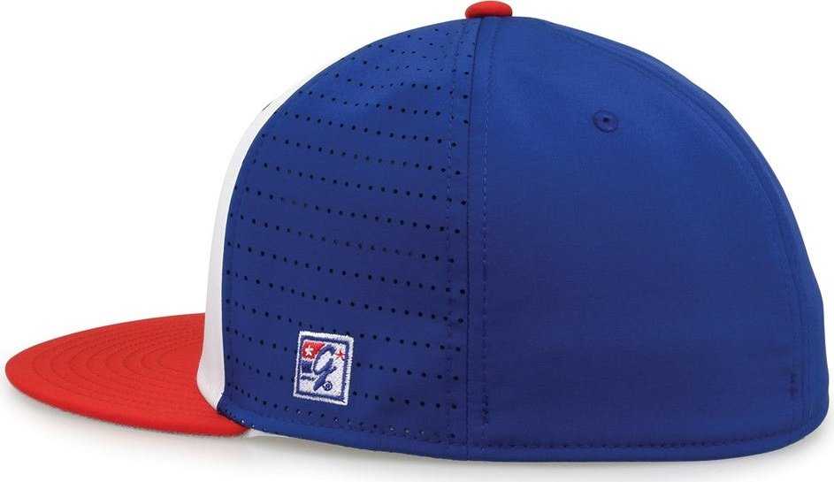 The Game GB998 Perforated GameChanger Cap - White Royal Red - HIT a Double - 3