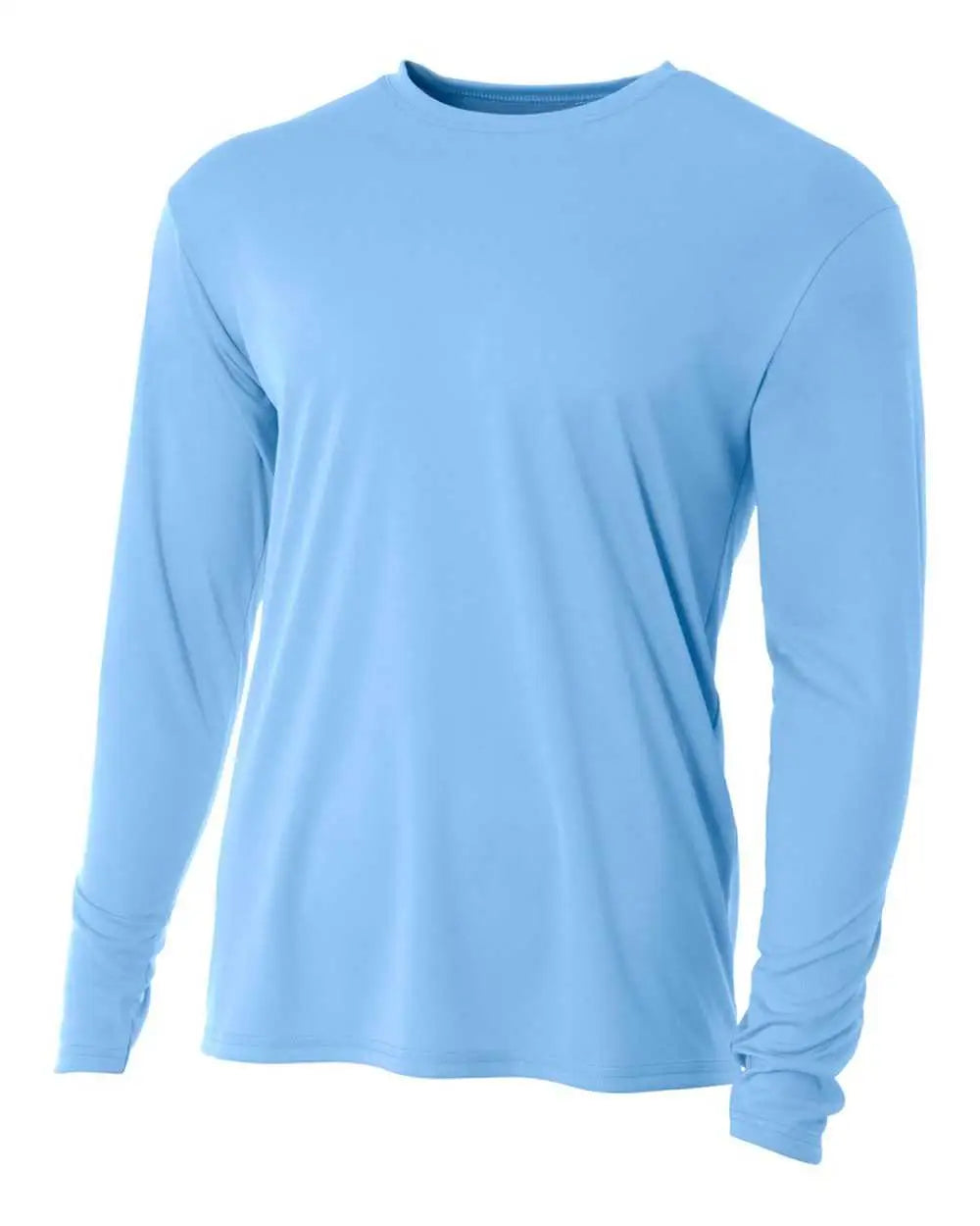 A4 N3165 Cooling Performance Long Sleeve Crew - Light Blue