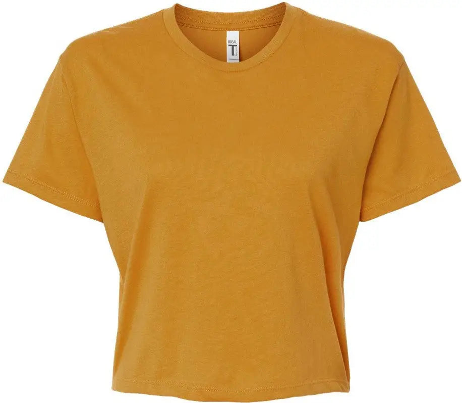Next Level 1580 Women’s Ideal Crop Tee - Antique Gold - Ladies Xs