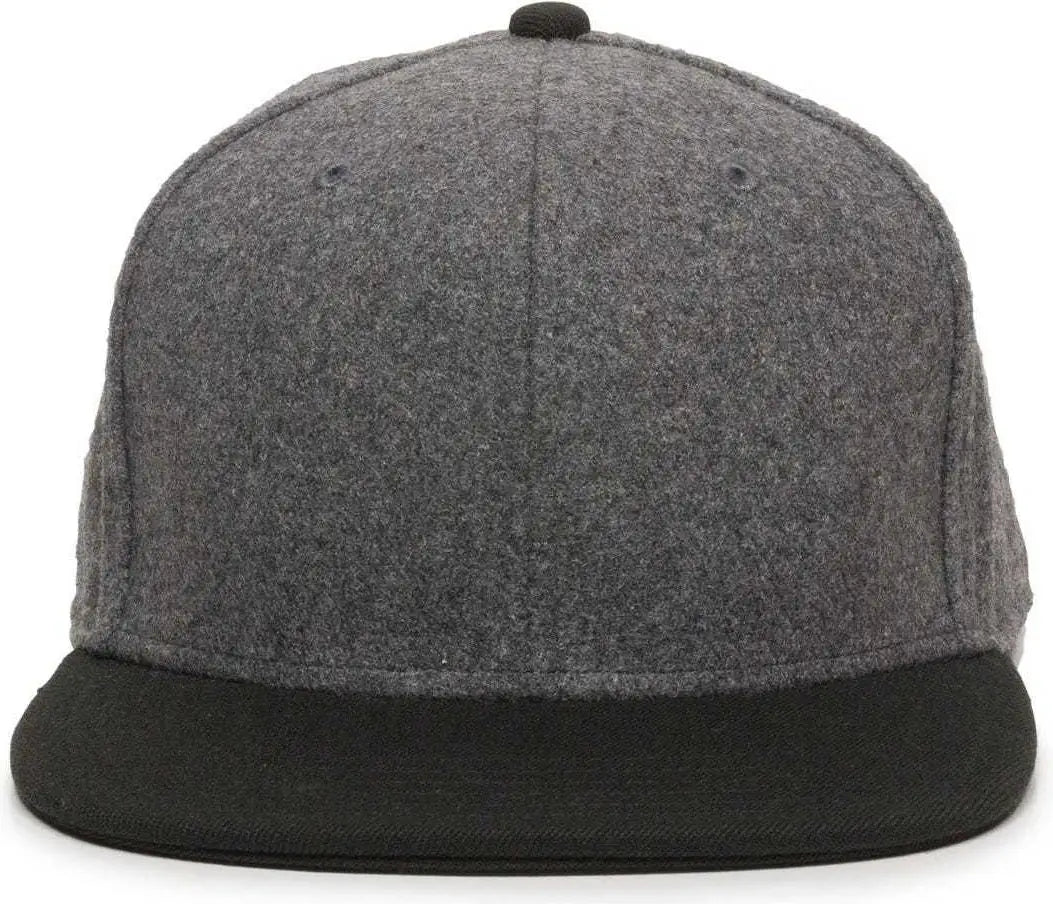 Oc Sports Redlbl104 Adjustable Flat Bill Cap - Charcoal Black - Dark Gray / 6 7/8’’ - 7 1/2’’
