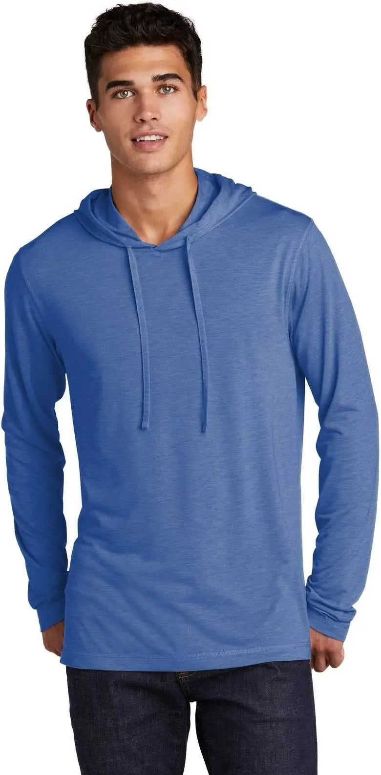 Sport-tek St406 Posicharge Tri-blend Wicking Long Sleeve Hoodie - True Royal Heather