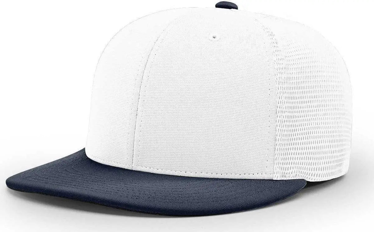 Richardson Pts20m Pulse/mesh Back Caps - White Navy - Xs-sm