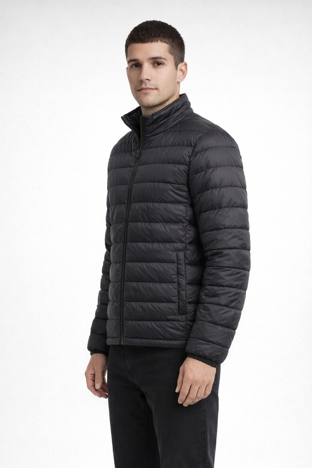 Black MEN'S PACKABLE PILLOW PUFFER