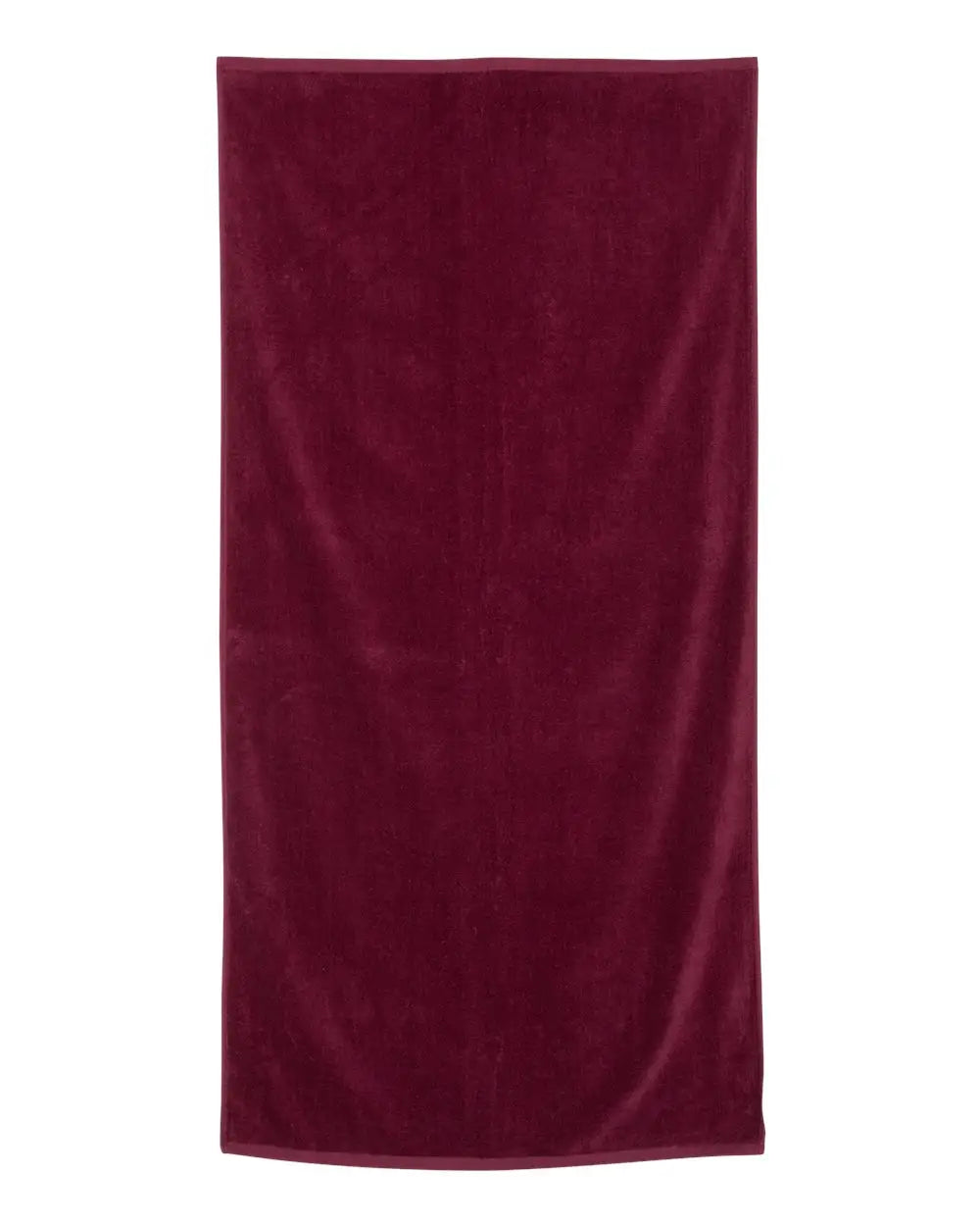 Q-tees Qv3060 Velour Beach Towel - Maroon - one Size Fits Most