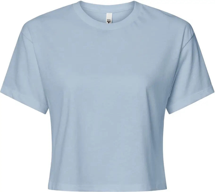 Next Level 1580 Women’s Ideal Crop Tee - Stonewash Denim - Ladies Xs