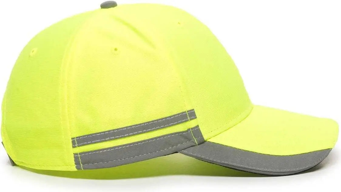 Oc Sports Saf-201 Adjustable Cap - Safety Yellow - 6 7/8’’ - 7 1/2’’