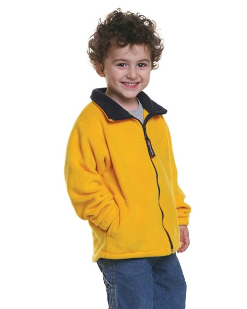 Bayside 1115B Youth USA-Made Full-Zip Fleece Jacket - 1115 - Yellow