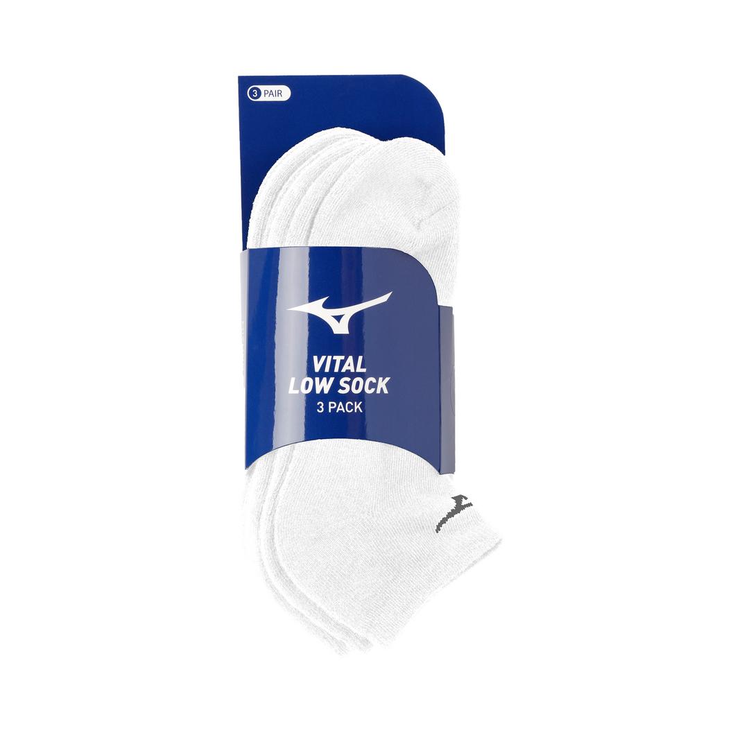 Mizuno Vital Low Sock 3-Pack - White