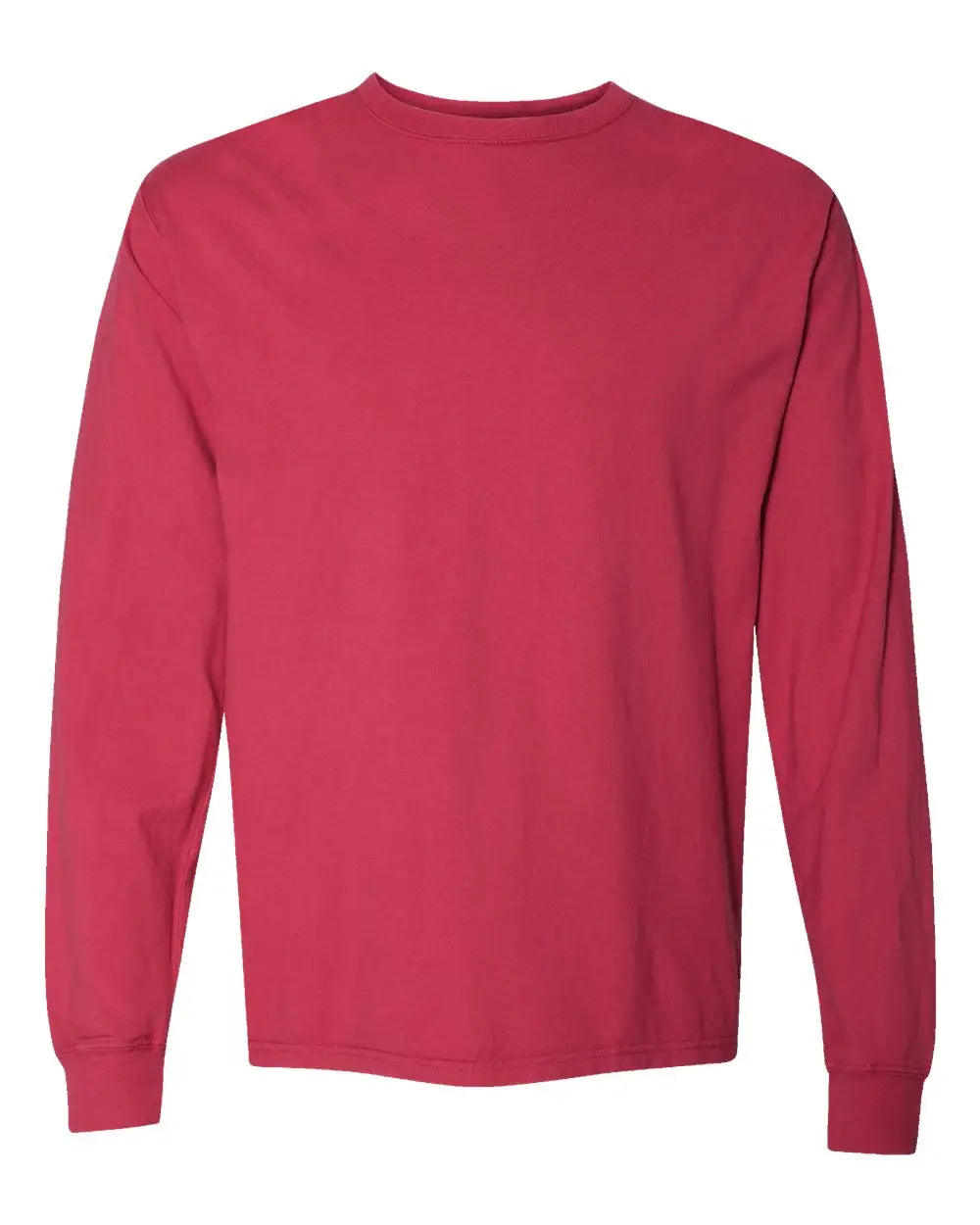 Comfortwash by Hanes Gdh200 Garment-dyed Long Sleeve T-shirt - Crimson Fall - Cardinal / s