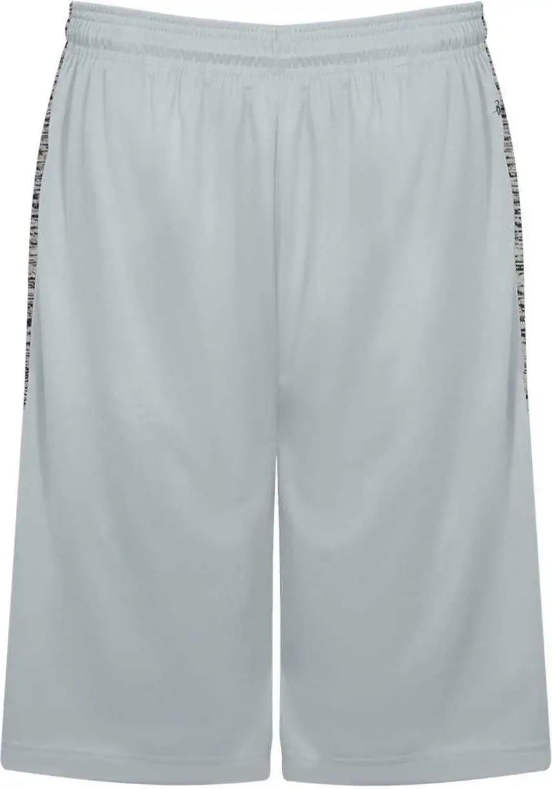 Badger Sport 4168 Tonal Blend Panel Short - Silver Graphite - Light Gray Dark / Adult Xl