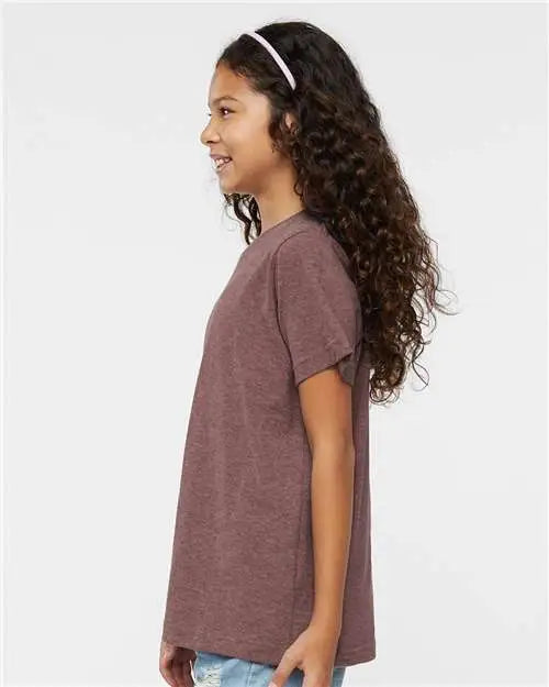 Lat 6101 Youth Fine Jersey Tee - Sangria Blackout