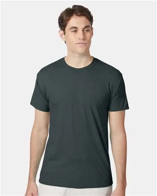 Hanes 42tb Perfect-t Triblend T-shirt - Athletic Green Heather - s