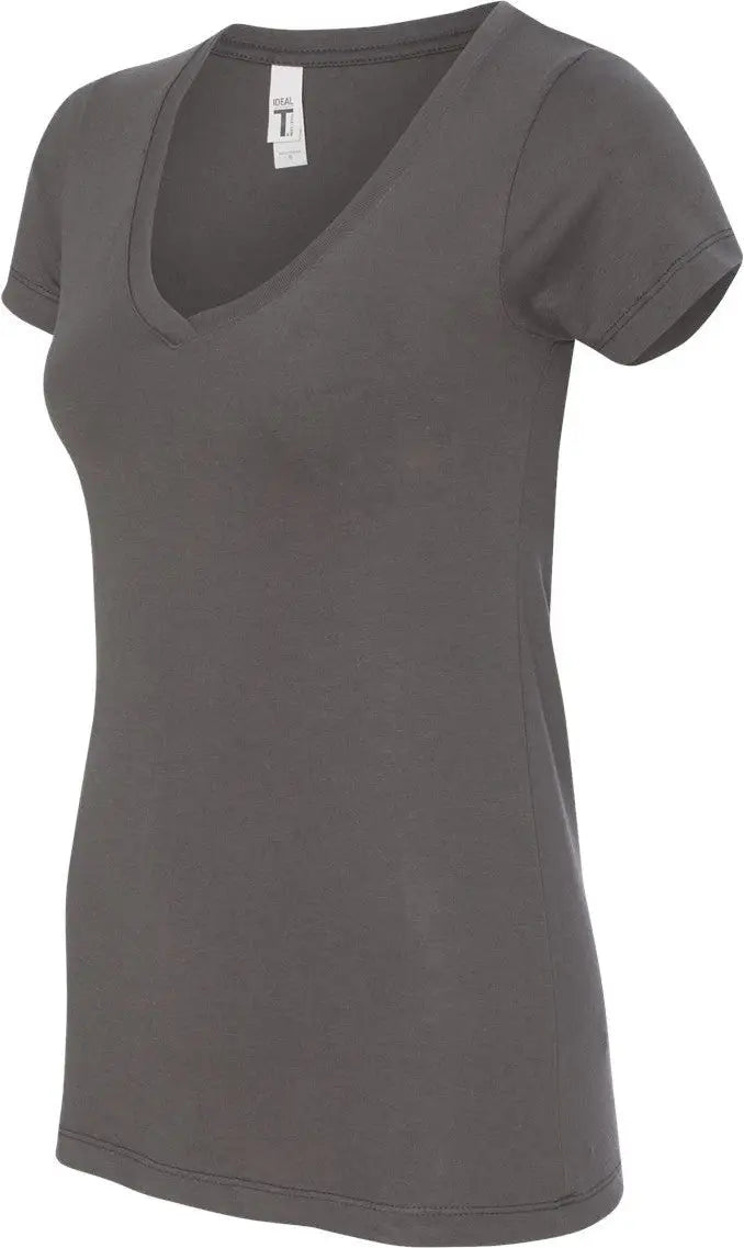 Next Level 1540 Women’s Ideal V-neck T-shirt - Dark Gray - Ladies Xs