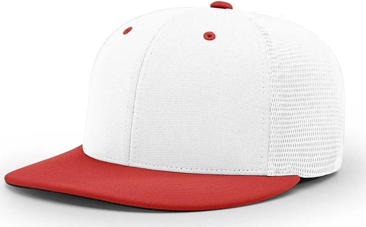 Richardson Pts20m Pulse/mesh Back Caps - White Red - Xs-sm