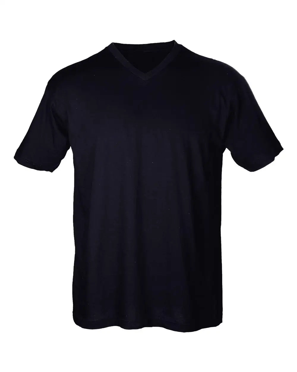 Tultex 206 Fine Jersey V-neck T-shirt - Black / Adult Xs