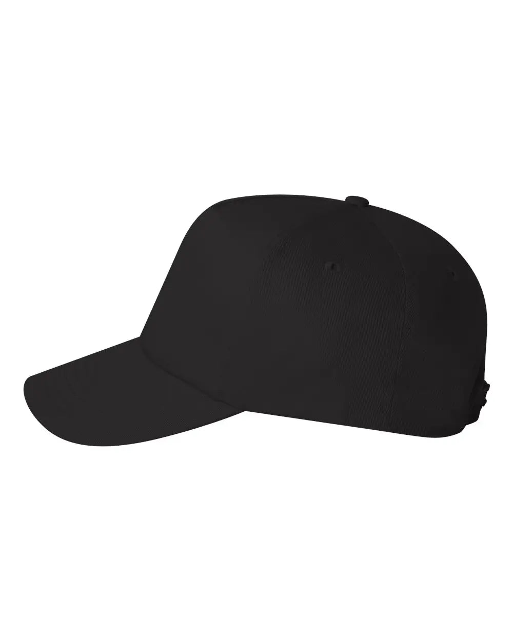 Valucap 8869 Five-panel Twill Cap - Black - one Size Fits Most