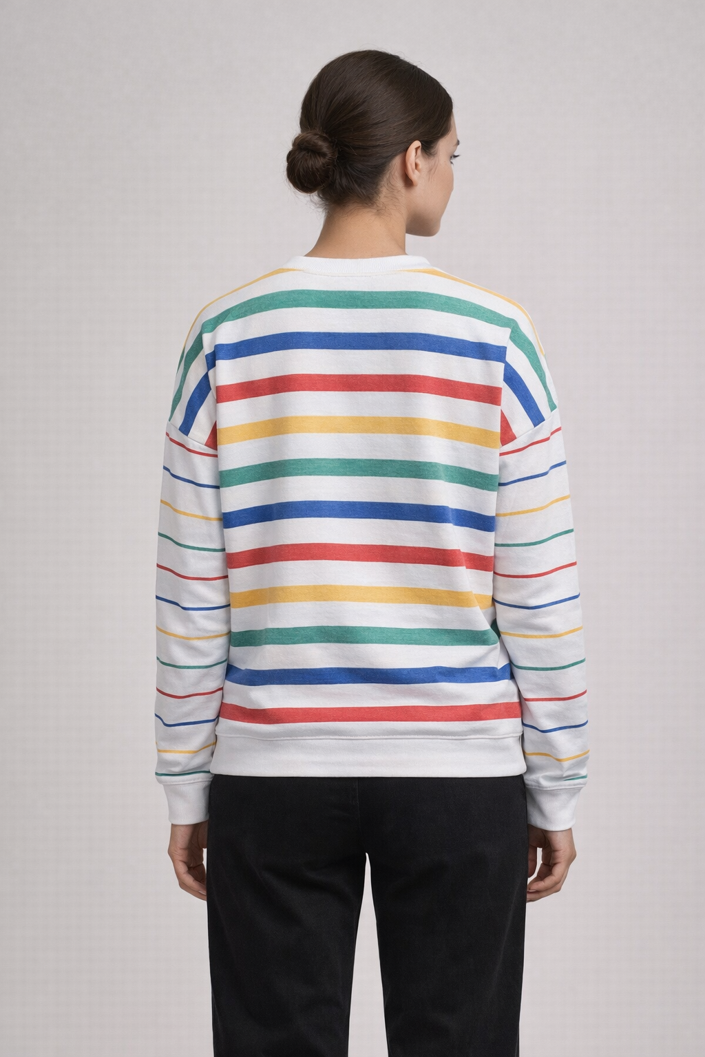 Rainbow Stripe MOOD & VIBE LADIES STRIPE CREW