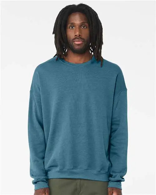Bella + Canvas 3945 Sponge Fleece Drop Shoulder Crewneck Sweatshirt - Heather Deep Teal