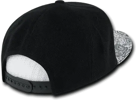 Decky 1093 Bandanna Snapback Cap - Black White - one Size Fits Most
