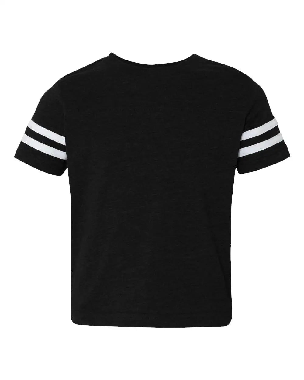 Rabbit Skins 3037 Toddler Football Fine Jersey Tee - Black Solid White - Solid/ / 2t