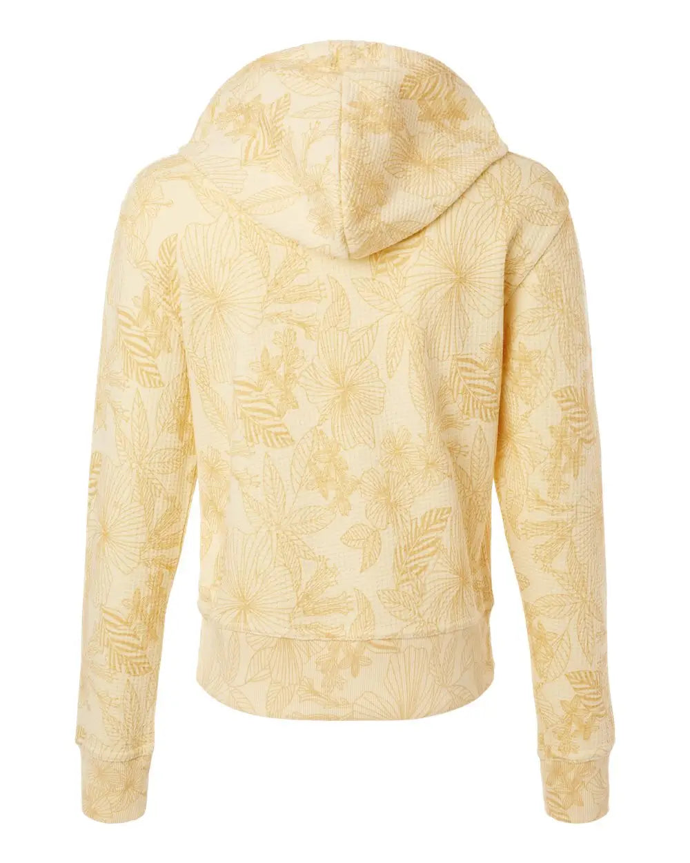 Mv Sport W24105 Women’s Maddie Floral Print Hooded Sweatshirt - Sun Ray - Yellow / s