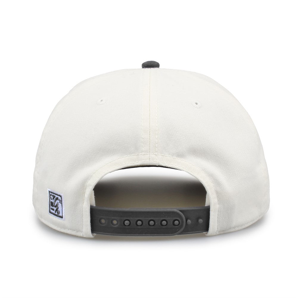 The Game GB523 Twill 5 Panel 2 Tone Cap - Ivory Charcoal