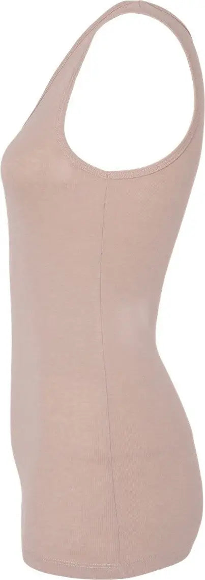 Bella + Canvas 1081 Women’s Micro Rib Tank - Heather Pink Gravel